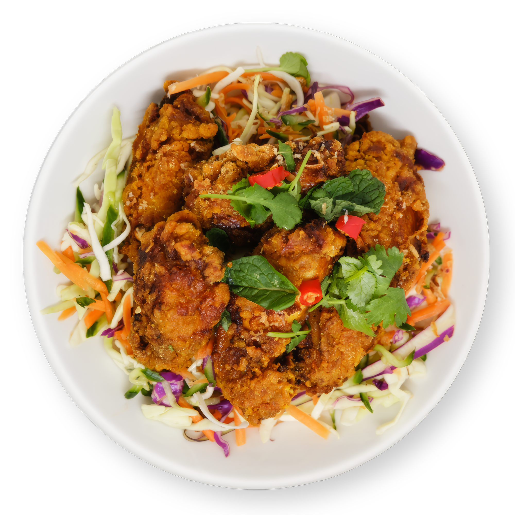 Crispy Chicken Wings Vietnamese Salad (Goi)