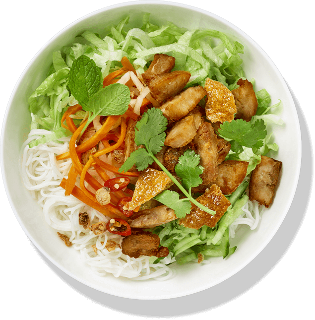 Roast Pork & Crackling Noodle Salad (Bun)
